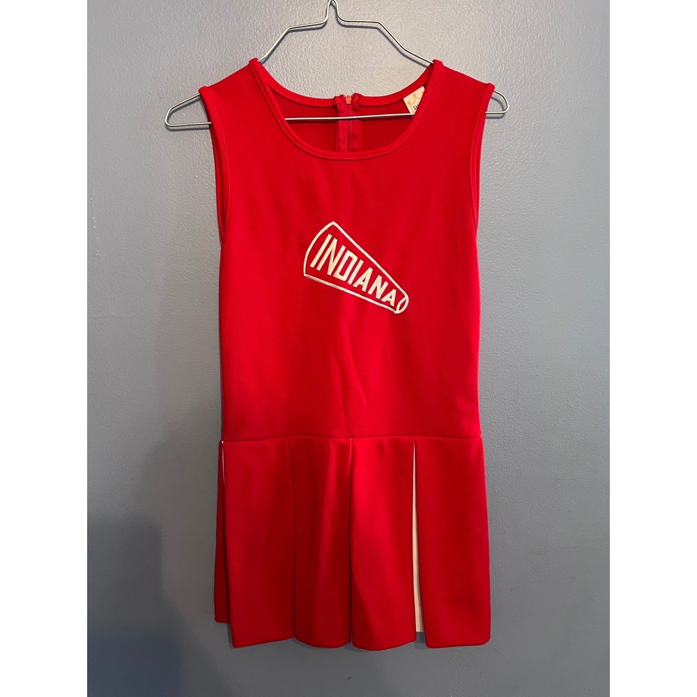 Vintage Little King Youth Indiana Hoosiers Cheerleader Dress Medium 12 Red/White